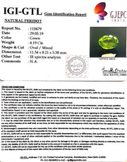 4.66 Ratti Natural Peridot With Govt.Lab Certificate